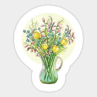 Flowers to Make Your Day Sticker